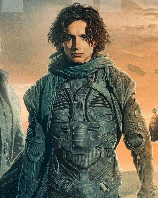 Timothee Chalemet as Paul Atriedes in Denis Villeneuve's upcoming feature film Dune