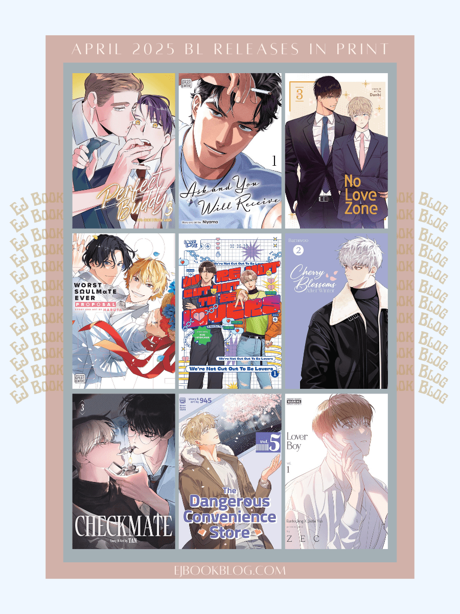 April 2025 BL Manga, Manhwa, Manhua, Danmei & Light Novel Releases in Print (Paperback)