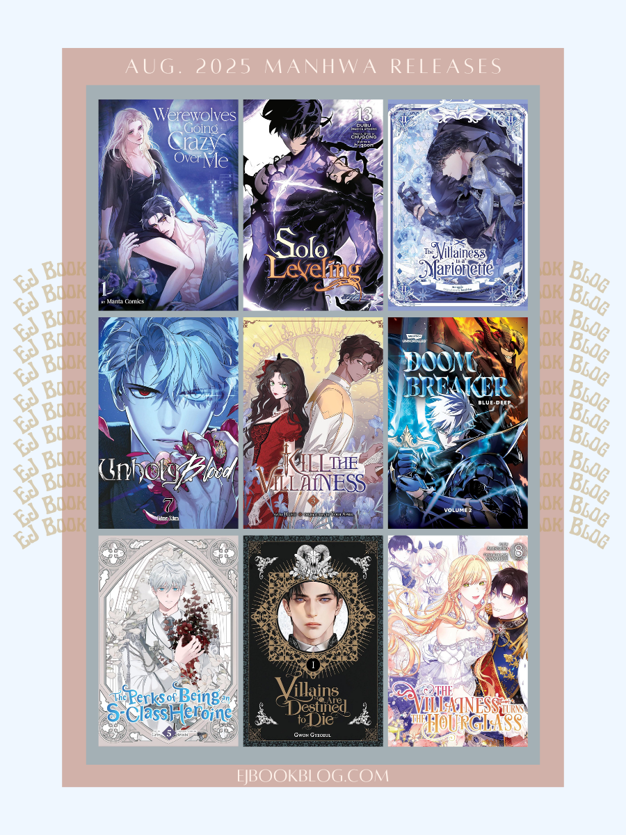 August 2025 Webtoon / Manhwa / Manhua & Light Novel Releases in Print (Paperback)