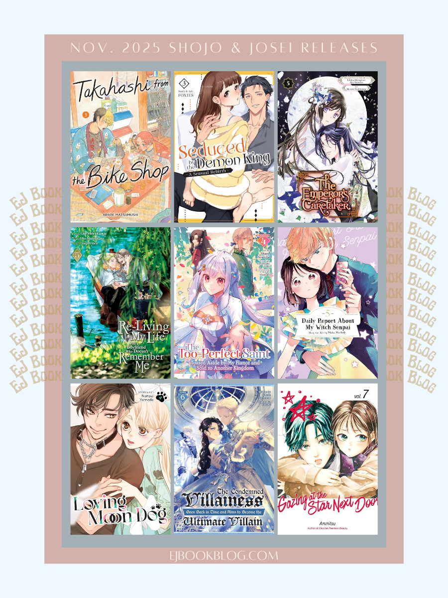 November 2025 Romance / Shojo (Shoujo) / Josei Manga & Light Novel Releases in Print (Paperback)