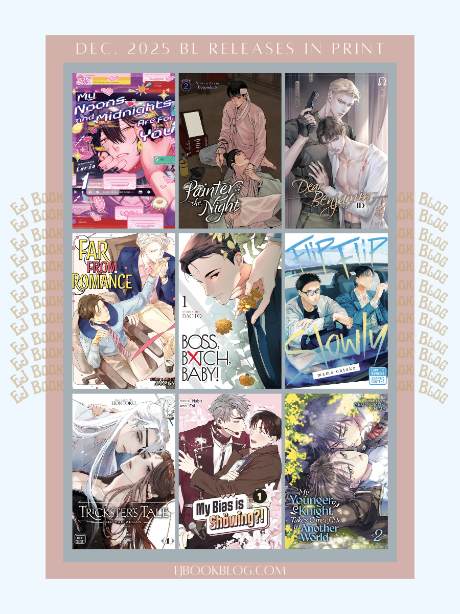 December 2025 BL / yaoi Manga, Manhwa, Manhua, Danmei & Light Novel Releases in Print (Paperback)
