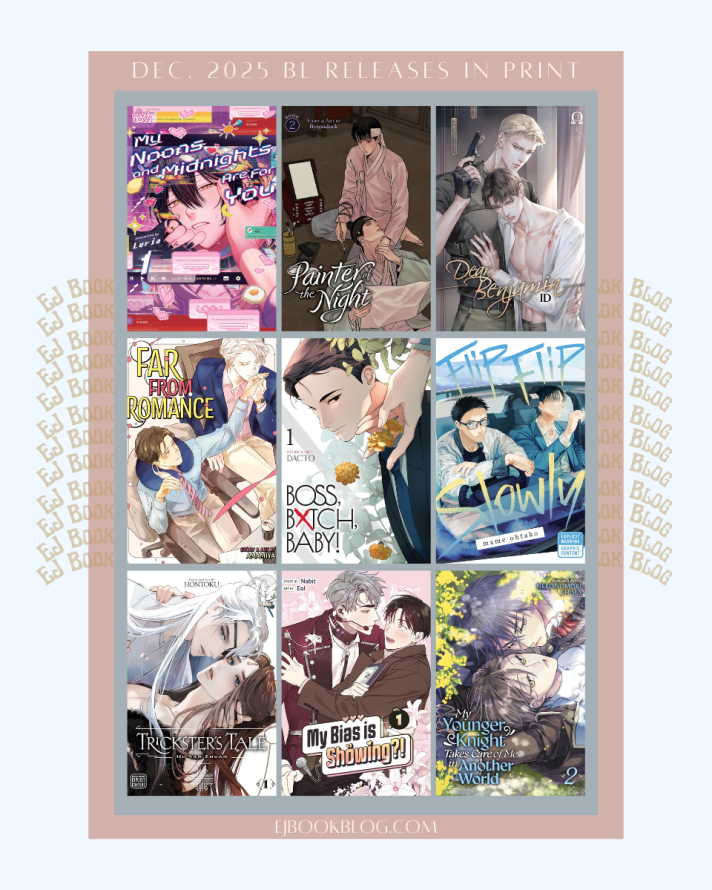 December 2025 BL / yaoi Manga, Manhwa, Manhua, Danmei & Light Novel Releases in Print (Paperback)