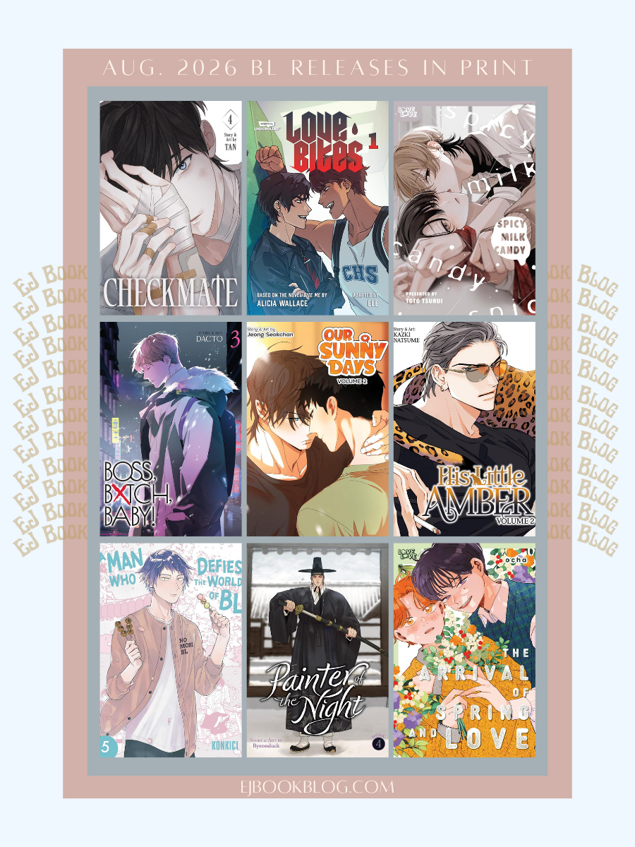 August 2026 BL / yaoi Manga, Manhwa, Manhua, Danmei & Light Novel Releases in Print (Paperback)