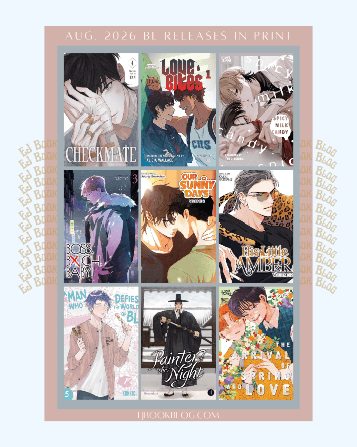 August 2026 BL / yaoi Manga, Manhwa, Manhua, Danmei & Light Novel Releases in Print (Paperback)