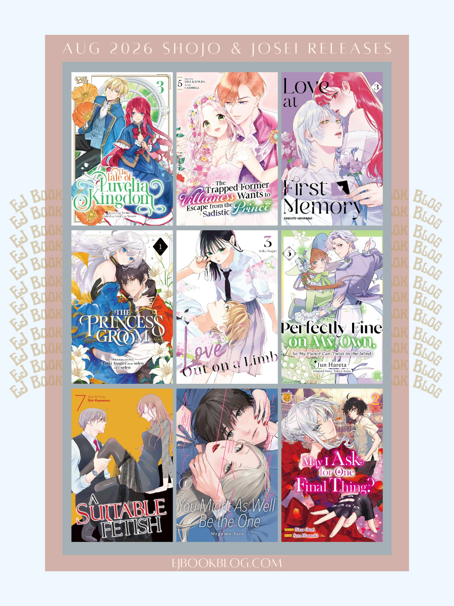 August 2026 Romance / Shojo (Shoujo) / Josei Manga & Light Novel Releases in Print (Paperback)