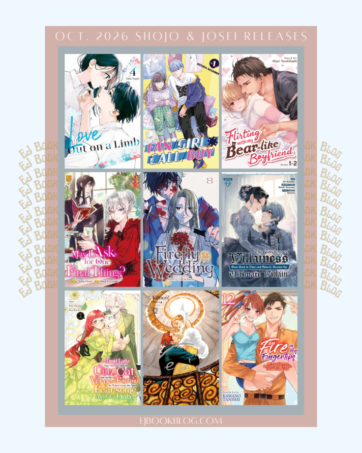 October 2026 Romance / Shojo (Shoujo) / Josei Manga & Light Novel Releases in Print (Paperback)