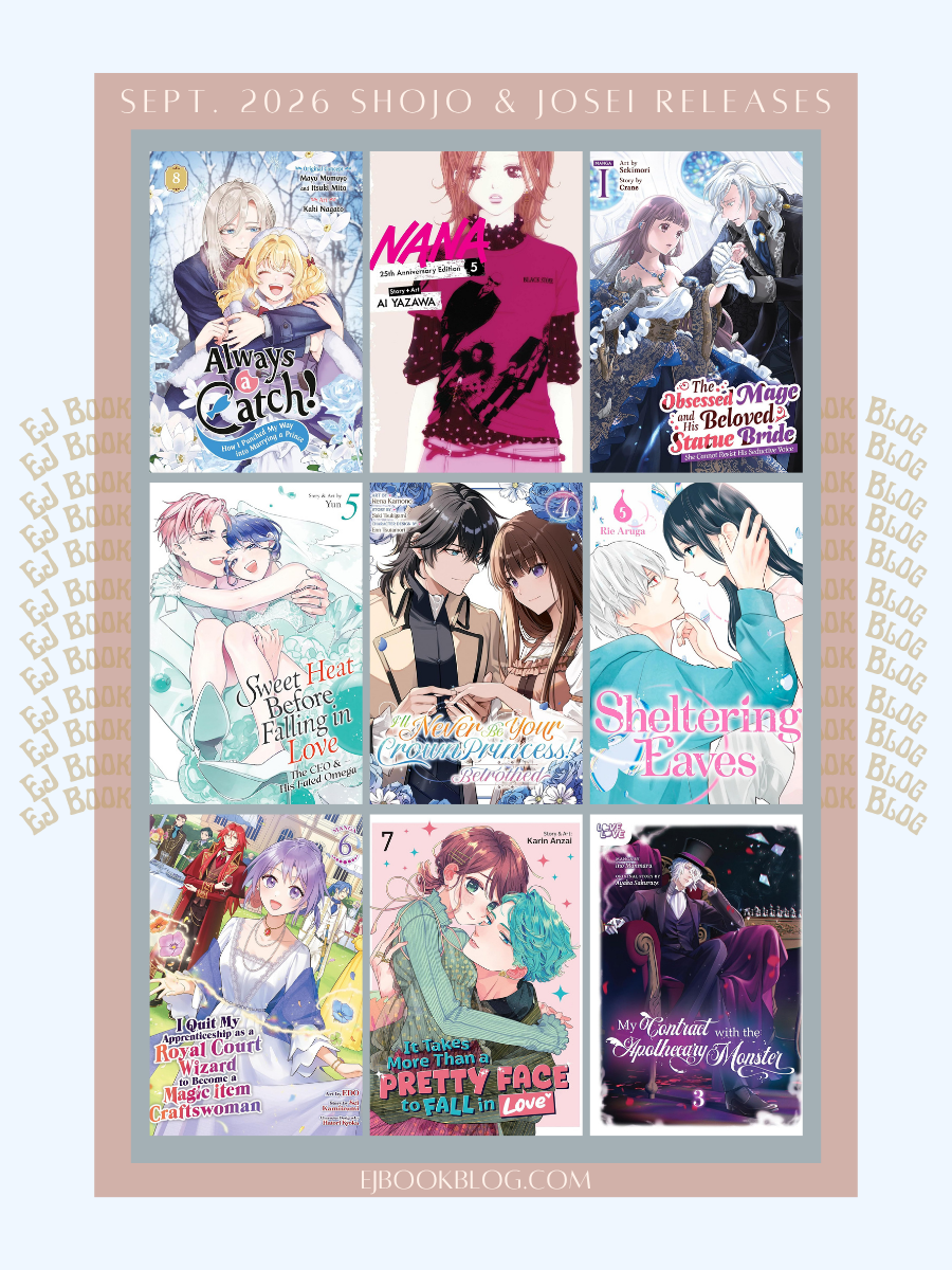 September 2026 Romance / Shojo (Shoujo) / Josei Manga & Light Novel Releases in Print (Paperback)