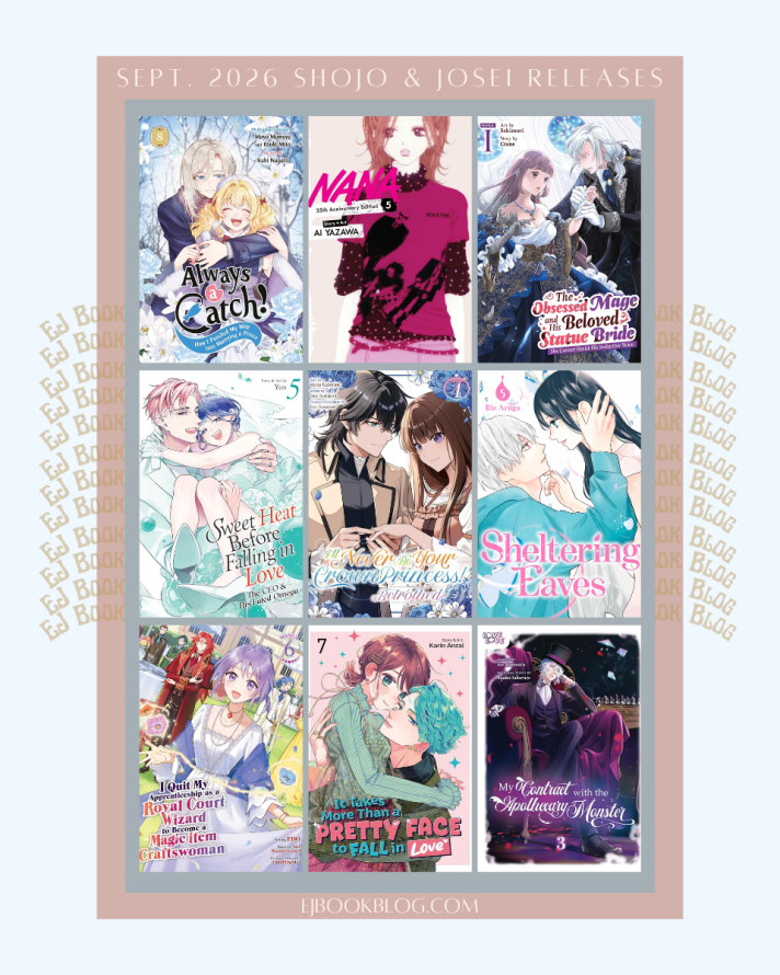 September 2026 Romance / Shojo (Shoujo) / Josei Manga & Light Novel Releases in Print (Paperback)