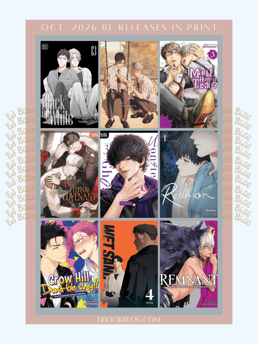 October 2026 BL / yaoi Manga, Manhwa, Manhua, Danmei & Light Novel Releases in Print (Paperback)