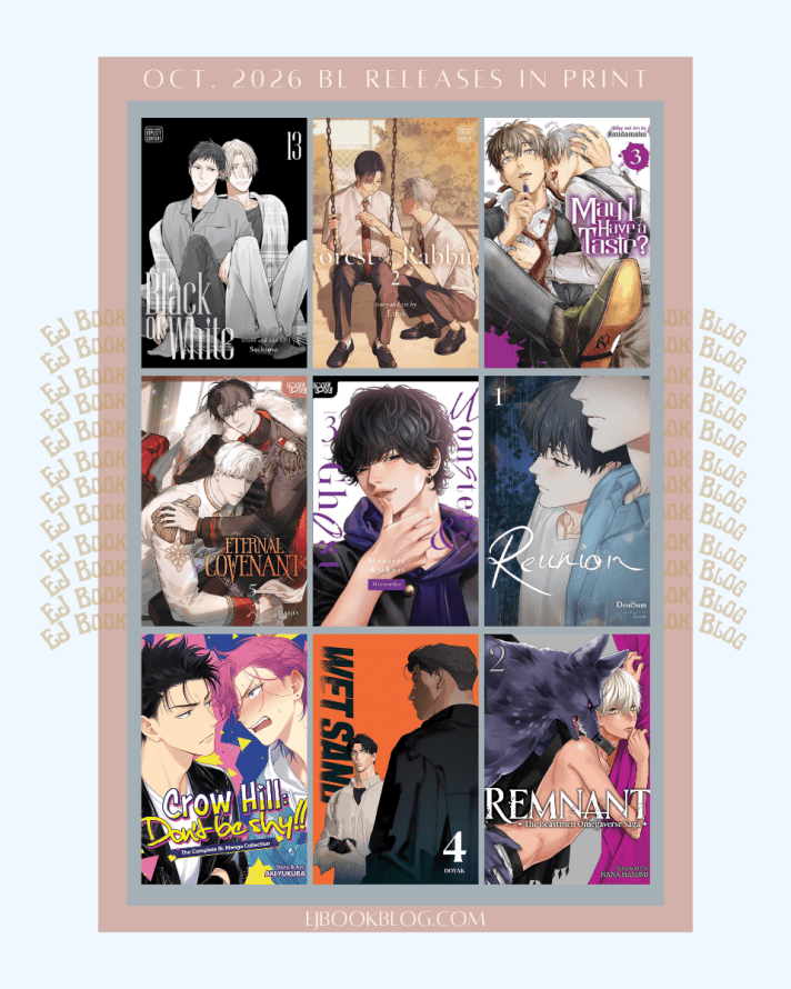 October 2026 BL / yaoi Manga, Manhwa, Manhua, Danmei & Light Novel Releases in Print (Paperback)
